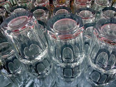 modern parlak cam eşyalar. Yakın plan.