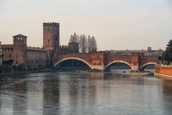 Krásný Letecký Výhled Verona City Verona Itálie — Stock fotografie