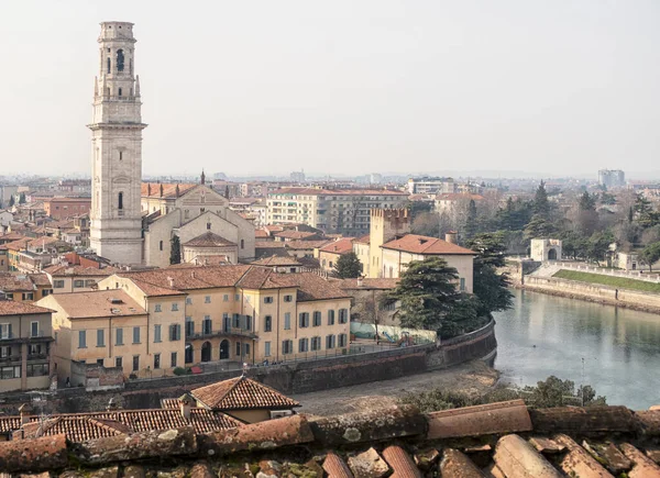 Hermosa Vista Aérea Ciudad Verona Verona Italia — Foto de Stock