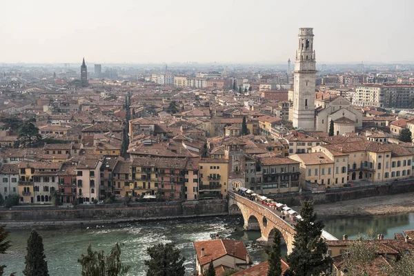 Hermosa Vista Aérea Ciudad Verona Verona Italia — Foto de Stock