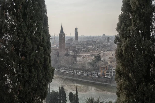 Вид Воздуха Верону Верона Италия — стоковое фото