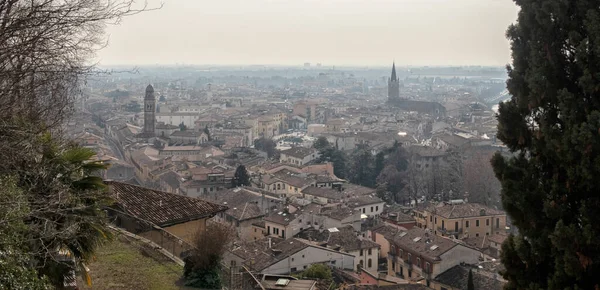 Krásný Letecký Výhled Verona City Verona Itálie — Stock fotografie