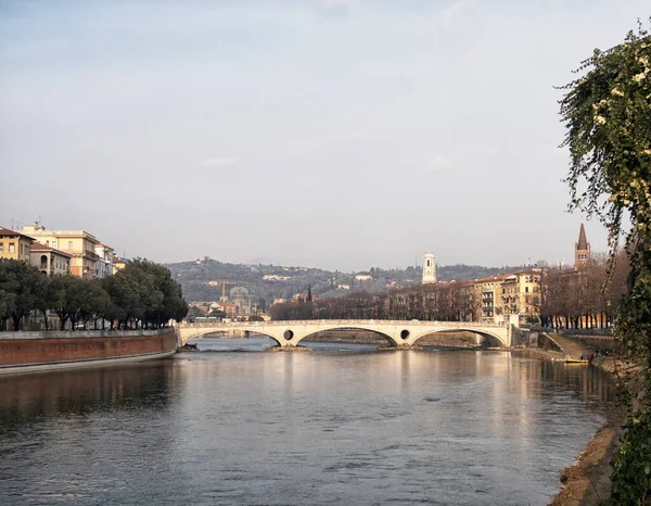 Prachtig Uitzicht Vanuit Lucht Verona City Verona Italië — Stockfoto