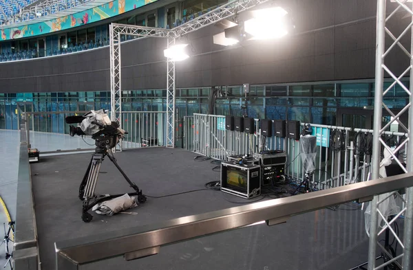 Câmara Televisão Estádio Euro 2020 — Fotografia de Stock