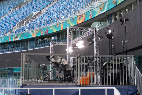 Cámara Televisión Estadio Euro 2020 — Foto de Stock