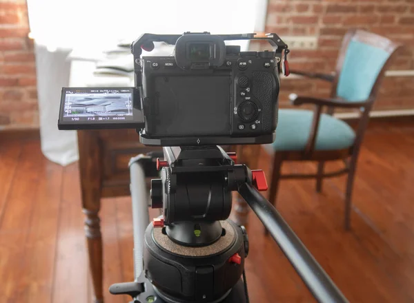 Profesyonel Dijital Video Kamera Video Fotoğraf Makinesi Için Aksesuarlar — Stok fotoğraf