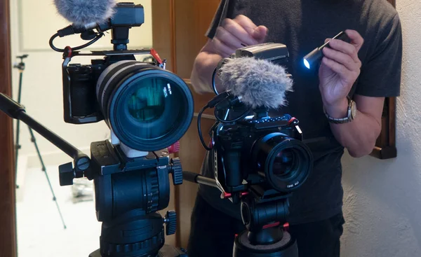 Professionelle Digitale Videokamera Zubehör Für Videokameras — Stockfoto