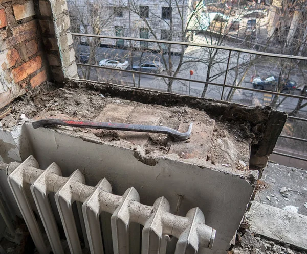 Préparation Rénovation Dans Ancien Appartement Russie — Photo