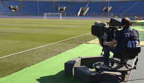 TV al calcio — Foto Stock