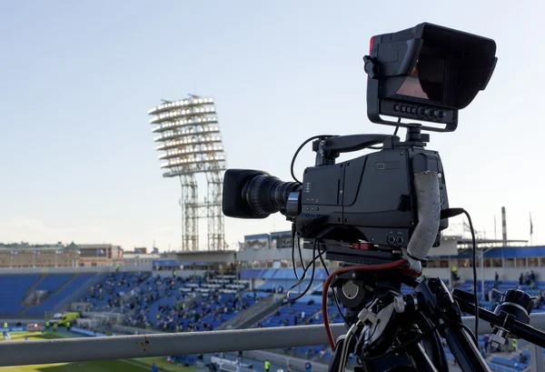 TV no futebol — Fotografia de Stock