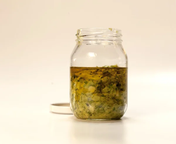 Homemade jar for canning — Stock Photo, Image