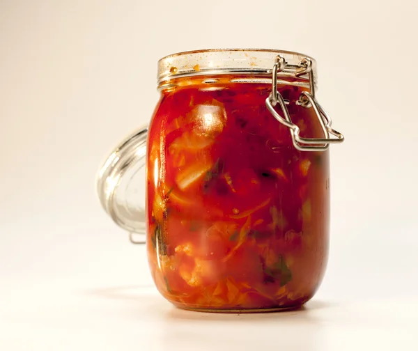 Homemade jar for canning — Stock Photo, Image