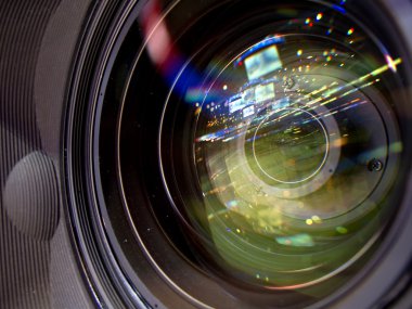 Televizyon kameranın lens.