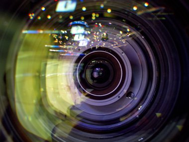 Televizyon kameranın lens.