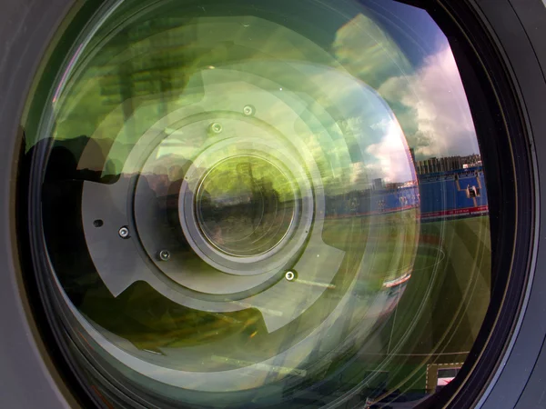 Lens van de televisiecamera. — Stockfoto