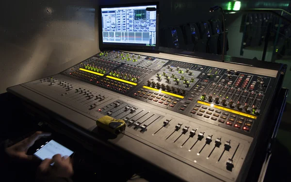 Console sound engineer — Stock Photo, Image