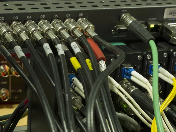 button on the control panel television equipment