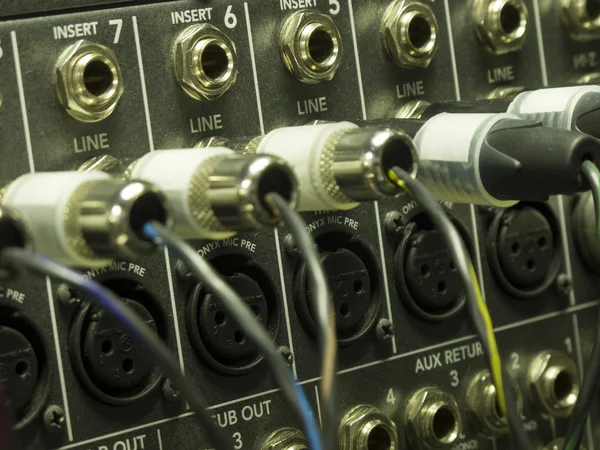 Button on the control panel television equipment — Stock Photo, Image