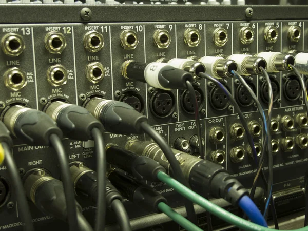 Button on the control panel television equipment — Stock Photo, Image