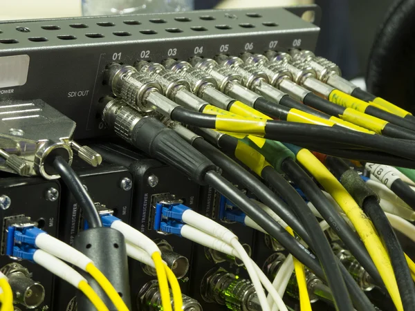 Knop op de controle paneel televisie-uitrusting — Stockfoto