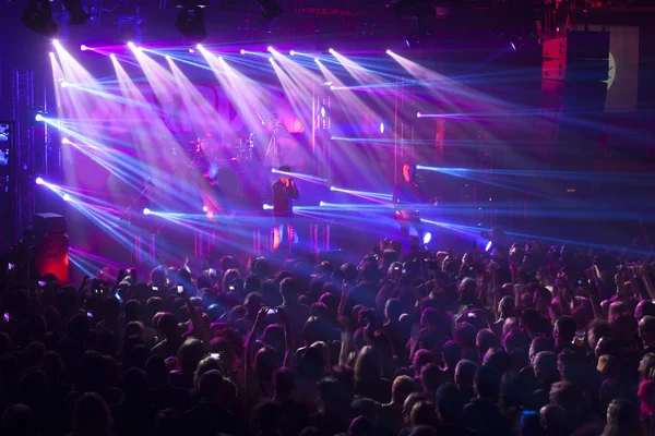 Light striking a rock concert — Stock Photo, Image