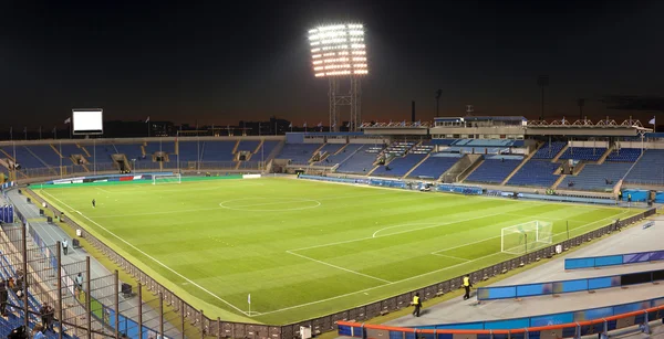 bir futbol sahası, bir genel planı