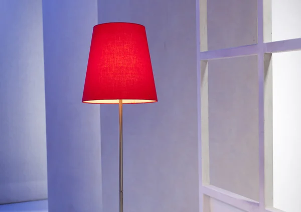 Light with red lamp shade — Stock Photo, Image