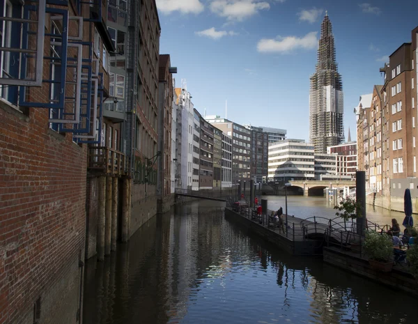 Prachtig uitzicht van Hamburg. — Stockfoto