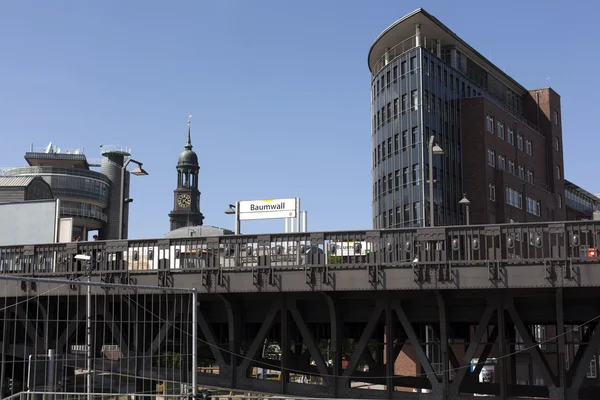 Prachtig uitzicht van Hamburg. — Stockfoto