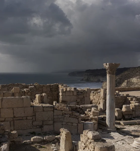 Ruiny starożytnego greckiego miasta na Cyprze — Zdjęcie stockowe