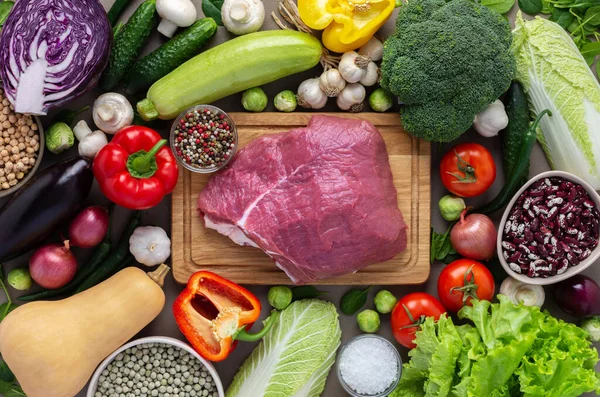 Fresh Farm Organic Vegetables Healthy Food Concept Vegetables Mushrooms Superfoods — Stock Photo, Image