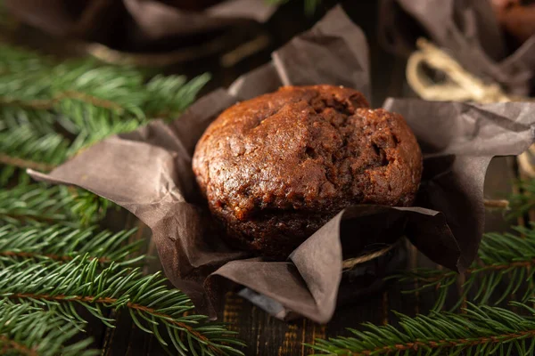 Delicious chocolate muffins — Stock Photo, Image