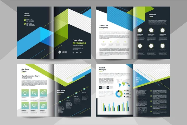 Creative Business Brochure Template Corporate Business Booklet Template — Stock Vector