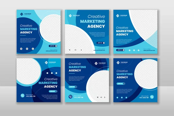 Marketing Negócios Digitais Social Media Post Banner Web — Vetor de Stock