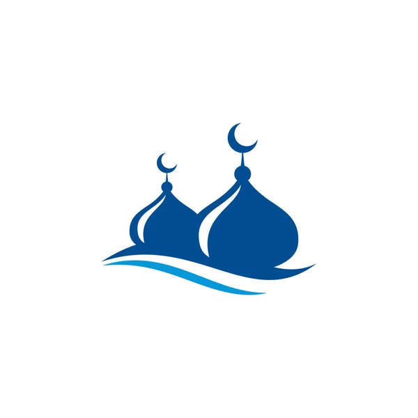Kuppel Moschee Symbol Silhouette Logo Vektor Illustration Design-Vorlage — Stockvektor