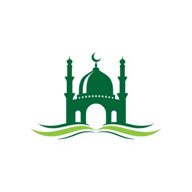 Cami simgesi silueti logo vektör illüstrasyon tasarım şablonu