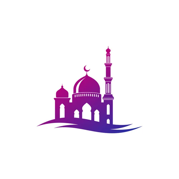 Moschee Symbol Silhouette Logo Vektor Illustration Design Vorlage — Stockvektor