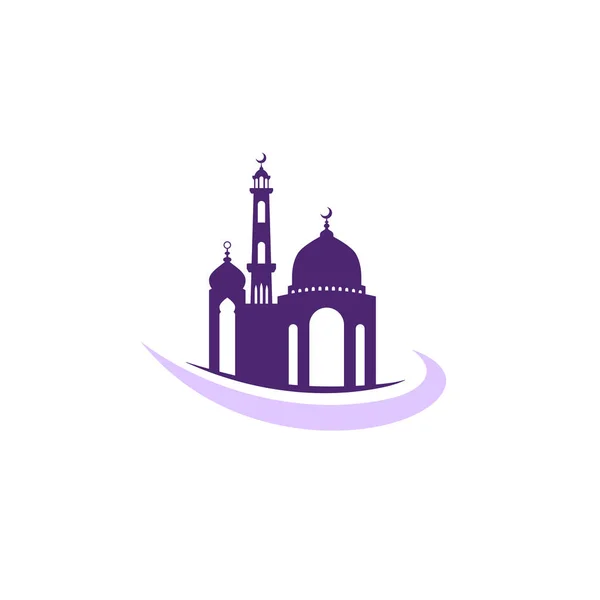 Moschee Symbol Silhouette Logo Vektor Illustration Design Vorlage — Stockvektor