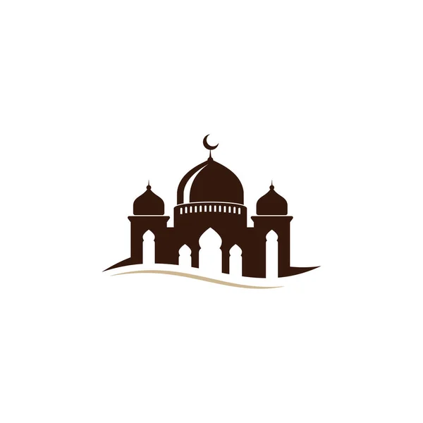 Mecset Ikon Sziluett Logó Vektor Illusztráció Tervezés Sablon — Stock Vector