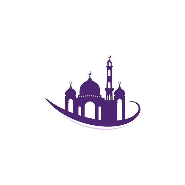 Moschee Symbol Silhouette Logo Vektor Illustration Design Vorlage — Stockvektor