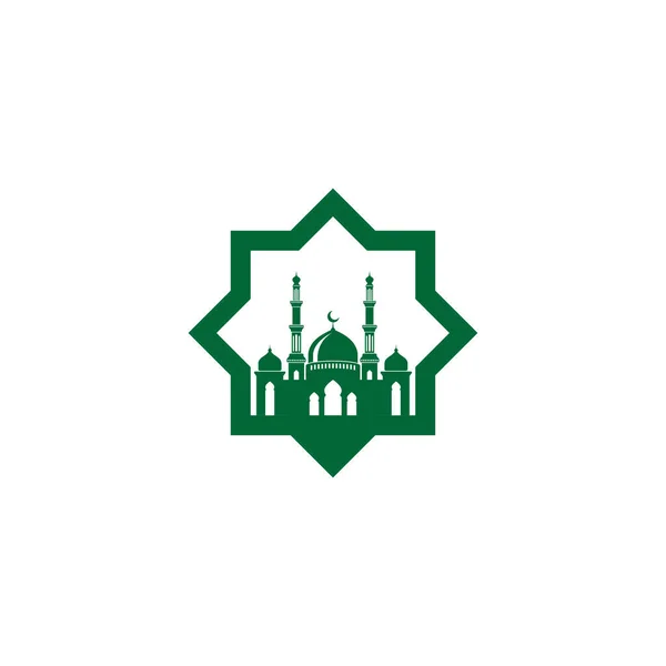 Moschee Symbol Silhouette Logo Vektor Illustration Design Vorlage — Stockvektor