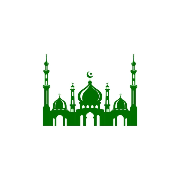 清真寺轮廓图标轮廓标识矢量插图设计模板 — 图库矢量图片