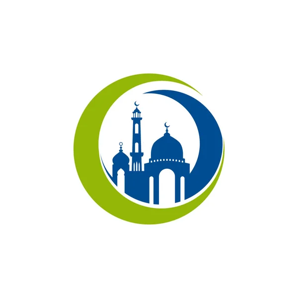 Moschee Symbol Silhouette Logo Vektor Illustration Design Vorlage — Stockvektor
