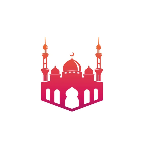 Moschee Symbol Silhouette Logo Vektor Illustration Design Vorlage — Stockvektor