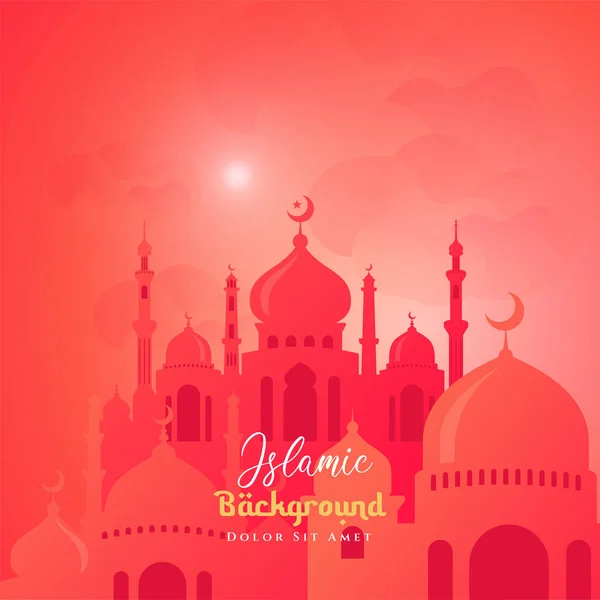 Ramadan Kareem Iszlám Háttér Design Mecset Illusztráció Üdvözlőlaphoz Háttérképhez Vagy — Stock Vector