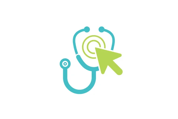 Stethoscope Icon Design Illustration Health Medicine Logo Template — Stock Vector