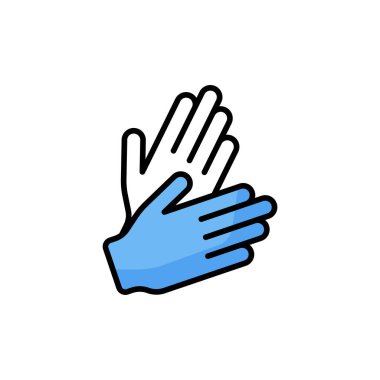 Basit eldiven simgesi vektör işareti. Kişisel koruma ekipmanı simgeleri.