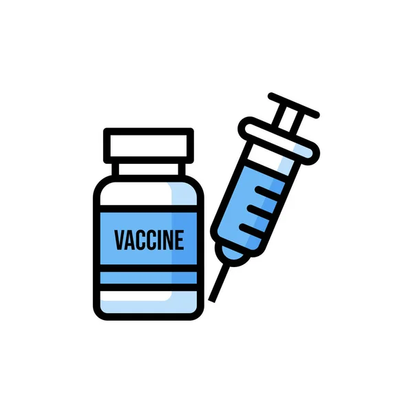 Ícone Vacina Médica Modelo Símbolo Seringa Médica Para Design Gráfico —  Vetores de Stock