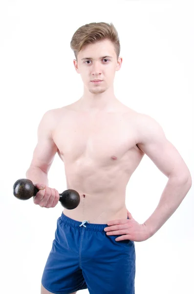 El joven en el gimnasio . —  Fotos de Stock