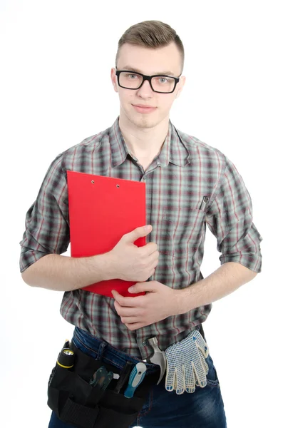 Jonge knappe klusjesman — Stockfoto